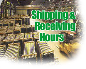 SHIPPING & RECEIVING HOURS